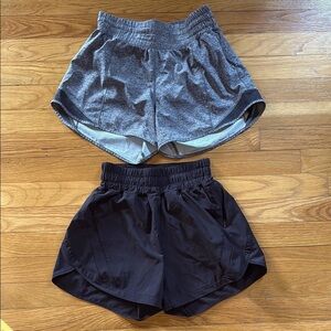 Gray and Black Athletic Shorts Set